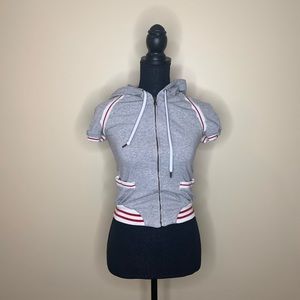 Ice B zipped hoodie with a short sleeve